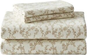 Laura Ashley Home | Flannel Collection |100% Premium Cotton Bedding Sheet Set, P