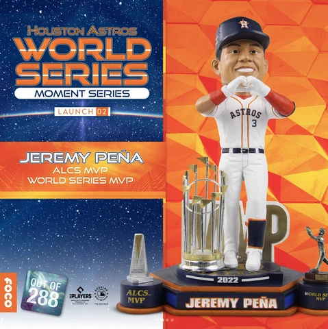 Jeremy Pena Houston Astros Double Postseason MVP Bobblehead - NIB IN HAND! Cover