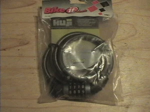 BIKEIT KUJI MOTORCYCLE BIKE HEAVY DUTY CABLE COMBINATION LOCK 10mm x 1500mm - Picture 1 of 1