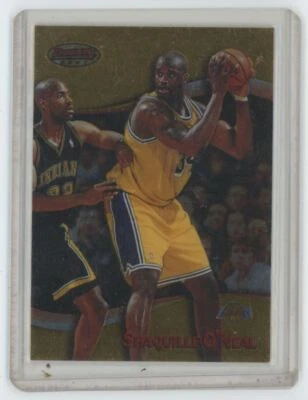 1998-99 Bowman's Best Shaquille O'Neal Basketball Card Los Angeles Lakers #100 - Image 1 of 2