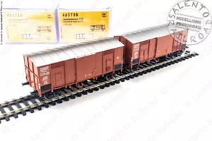 Brawa 48573 H0 1:87 - Set of 2 Closed Freight Cars FS Europ Italia from Era III - Picture 1 of 9