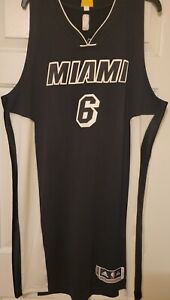 Authentic LeBron James Miami Heat Black Tie ProCut Adidas Rev30 Jersey 3XL