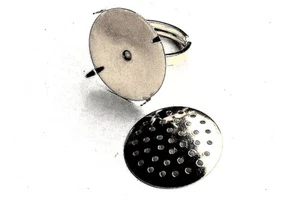 Ringschiene mit Sieb platinfarben 22 mm - Bild 1 von 2