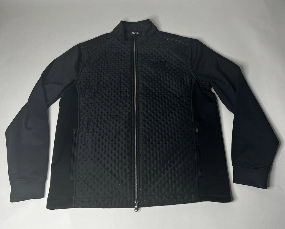Chaqueta acolchada UFC negra ligera con cremallera completa para hombre talla mediana nueva sin etiquetas Foto 1 de 4