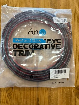 Borde decorativo Art 3D pelar y pegar 10 pies Longitud (NUEVO) A17981BK NEGRO Foto 1 de 4