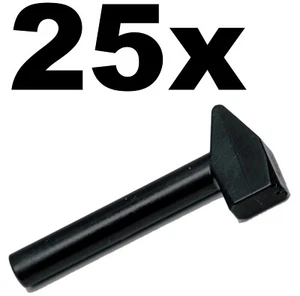 NEW LEGO - Figure Accessory - Tool - Hammer / Mallet Black x 25 Blacksmith - Picture 1 of 1