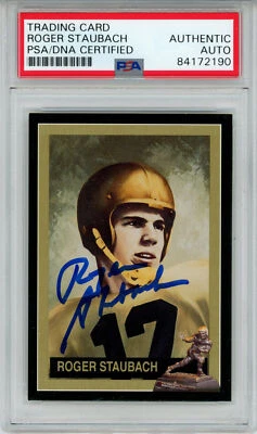 Roger Staubach Signed 1992 Downtown Athletic Club #29 Card PSA Slab 43563 - Image 1 of 2