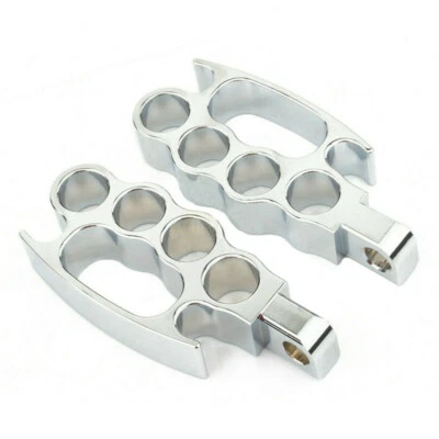 Patas de pie cromadas de control recto para Harley Sportster Road Glide Foto 1 de 4