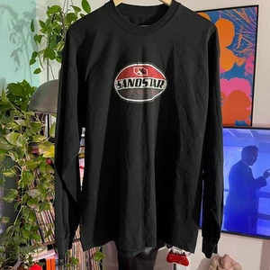 Camicia manica lunga nera XL Y2K stile Sandstar Industries skater logo stella - Foto 1 di 6