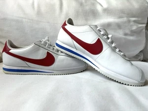 Nike Cortez Basic Leather White Red Blue Forrest Gump 2018 Men’s Size 10.5 - Picture 1 of 15