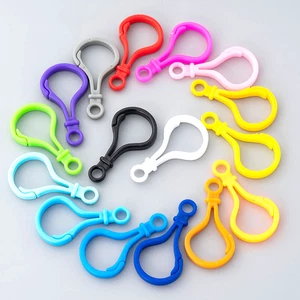 Porte-clés 40 fermoirs à homard en plastique couleur mixte crochet griffe - Photo 1/9