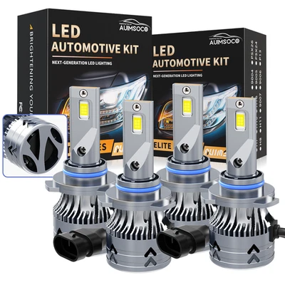 Kits combinados de bombillas de faros LED de haz alto + haz bajo para GMC C3500 HD 1991-2002 Foto 1 de 4