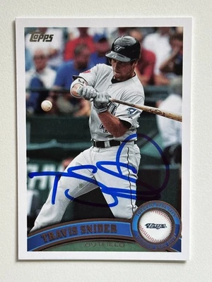 Travis Snider TOPPS 2011 #382 Autographed Signed Auto Toronto Blue Jays - Image 1 of 2