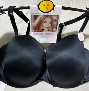 M&S ROSIE AUTOGRAPH SMOOTHING FRENCH LACE STRAPLESS MULTIWAY BLACK BRA size 38E - Picture 1 of 10