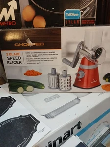 Gehackter Schnellschneider mit 3 Klingen und Edelstahlklingen Rot Schnellschneider NEU - Bild 1 von 1