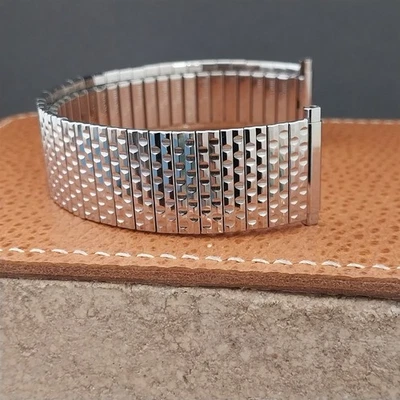 Bulova Stainless Steel Long Expansion nos 1970s Vintage Watch Band - Image 1 of 4