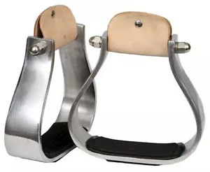 Western Horse Saddle Aluminum Stirrups Roping Ranch Work Pleasure Show Reining - Picture 1 of 1