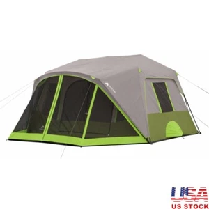 9 Person Instant Cabin Tent 2 Room Screen Room Easy Setup Weather Resistant New - Picture 1 of 11