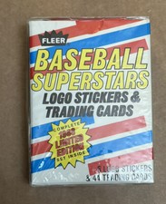 1988 FLEER SUPERSTARS Logo Stickers & Trading Cards Brand New Box Original PACK