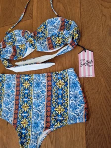 Bikini fascia slip a vita alta Mc2 saint barth M donna costume da bagno - Foto 1 di 8