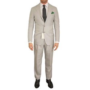 Men Suitsupply Suit Havana Jetted Mid Grey Wool Silk & Linen EU44 UK/US34 - Picture 1 of 24