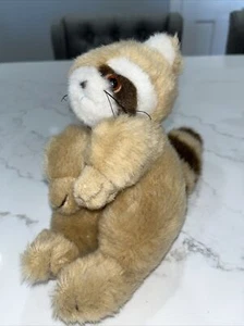 Yoshitoku Raccoon Plush 7” Rare HTF Stuffie Striped Original - Picture 1 of 6