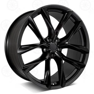 20" Satin Black Staggered set of (4) Wheels Fits Tesla Model 3 - Picture 1 of 3