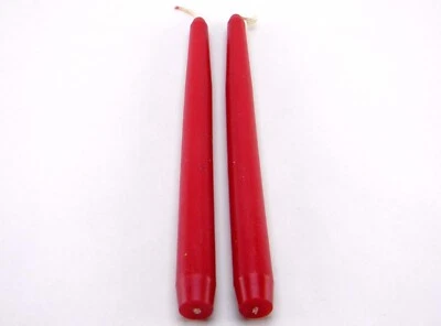 批量 2 x 8 英寸 Price's Venetian 红色蜡烛约 5 小时 燃烧时间 — 第 1/4 张图片