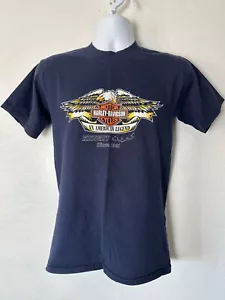 Camiseta Harley Davidson Gráfica Talla Pequeña Eagle Kuwait Negra Moto - Imagen 1 de 10