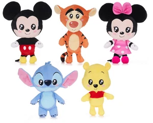 NEW OFFICIAL DISNEY CHIBI 12 INCH SOFT TOY STITCH PLUSH WINNIE THE POOH MICKEY - Picture 1 of 6