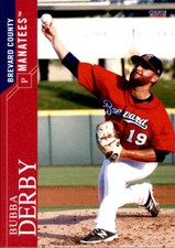 2016 Brevard County Manatees Choice #6 Bubba Derby San Diego State Baseball Card