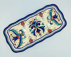 Pier 1 Imports San Marino Tray Ceramic Italian Design 14.5" x 7" retired pattern - Picture 1 of 6