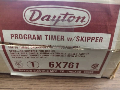 Temporizador de Programa Dayton con Patrón 6X761 - Nuevo Stock Antiguo Foto 1 de 4