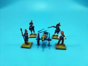 28mm Napoleonic painted Spanish Foot artillery firing 8 pdr SPA34 - Foto 1 di 5