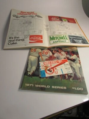 1971 Orioles Pirate World Series Program and Stub Game 1 - Bonus Autograph - Image 1 of 4
