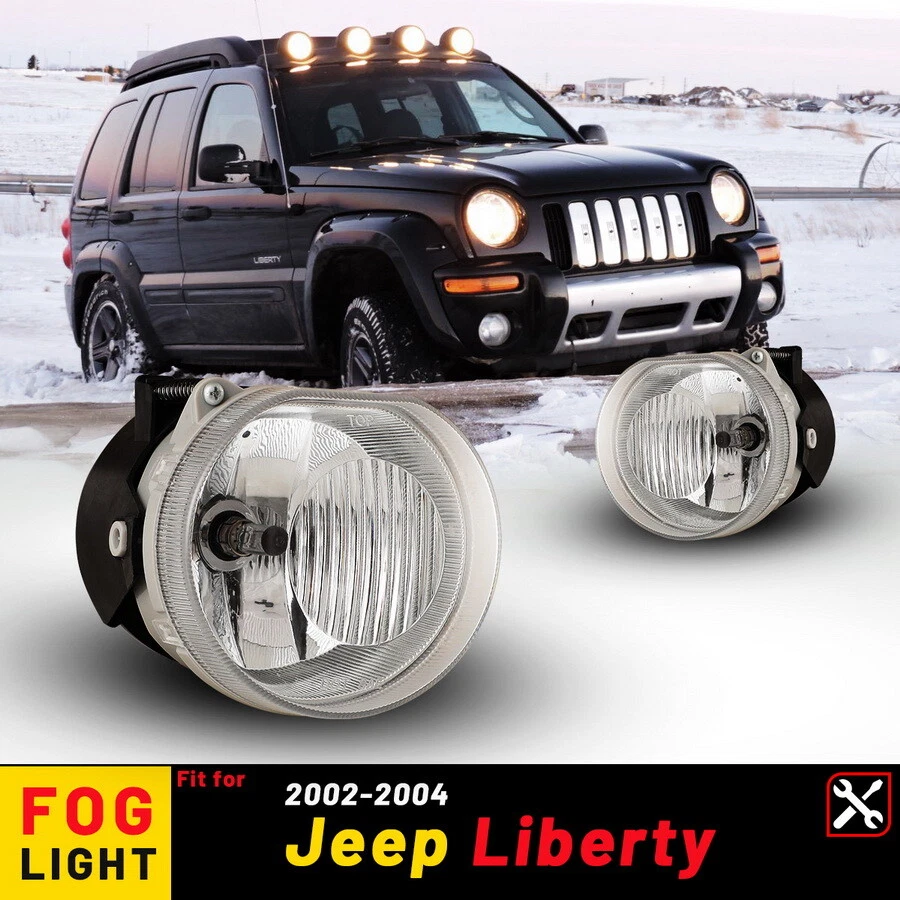 Para 2002 2003 2004 Jeep Liberty Luces antiniebla delanteras Parachoques Luces de conducción Par L&R Foto 1 de 4