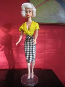 OOAK Platinum Blonde Vintage Barbie Fashion Queen WIG CAP Re root W/Outfit - Picture 1 of 9