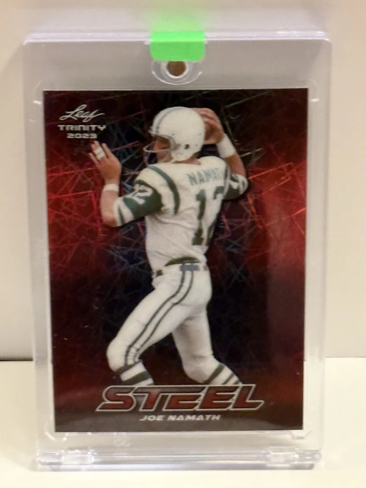 2023 Leaf Trinity Football Red Steel Joe Namath No1/1 #S-49 HOF Jets True 1/1 - Изображение 1 из 4