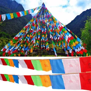 40 bandiere in due rotoli bandiere tibetane di preghiera buddista - Foto 1 di 10
