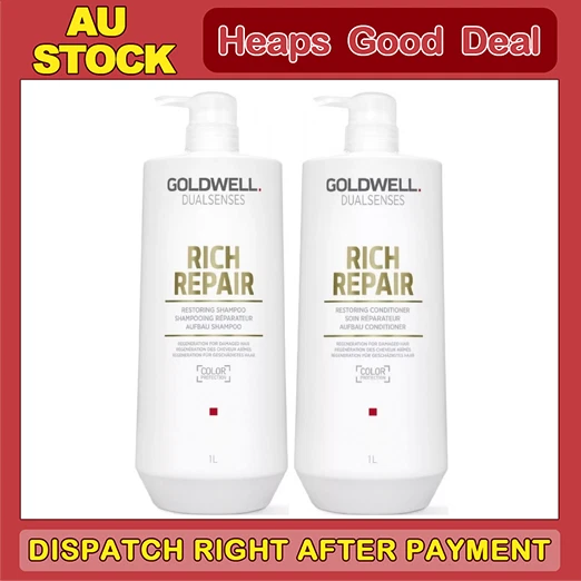 Pack Champú y Acondicionador Goldwell Dualsenses Rich Repair 1L | Calidad Salón Foto 1 de 1