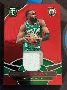 2024-25 Totally Certified Jaylen Brown GAME WORN Swatch Red Mirror /75 - Picture 1 of 2