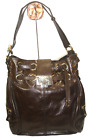 Jimmy Choo Stunning Dark Brown Exquisite Leather Bucket Shoulder Bag Nr MINT!