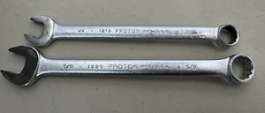 2 Proto Professional Combination Wrenches 1/2" 5/8" 1216 1220 USA See The Pics! - Picture 1 of 9