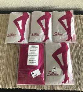 Lot X 5 Silkies Sheer Toe-To-Waist #080201 SZ Medium Nude Pantyhose NEW Sealed - Picture 1 of 8