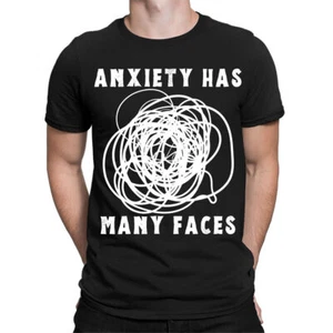 Anxiety Has Many Faces Mental Health Depression Mens Womens T-Shirts Top #TA-41 - Picture 1 of 8