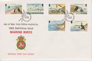 Unaddressed Isle of Man FDC Cover 1983 Definitive Issue Marine Birds 1p-11p - Picture 1 of 1