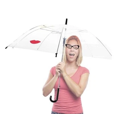 Ombrello trasparente in pvc SELFIE per lui e lei uomo e donna regalo originale - Immagine 1 di 4