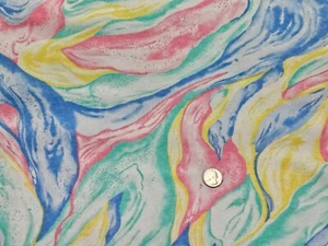 2 Yards Sweatshirt Knit Fabric Tie Dye Soft Fleece Back 60" Wide Vintage 1980s - Picture 1 of 7