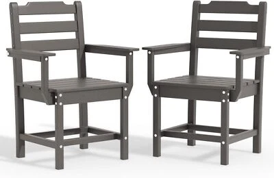 Outdoor Furniture Dining Set All-Weather HDPE Table and Chairs w/ Umbrella Hole - Image 1 of 4