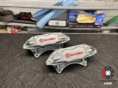 04-17 SUBARU IMPREZA WRX STI SEDAN LH RH FRONT BRAKE CALIPERS Powder Coated - Image 1 of 4